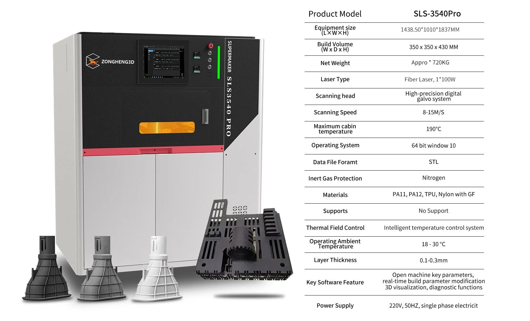 SLS3450 Printer Tech Parameters
