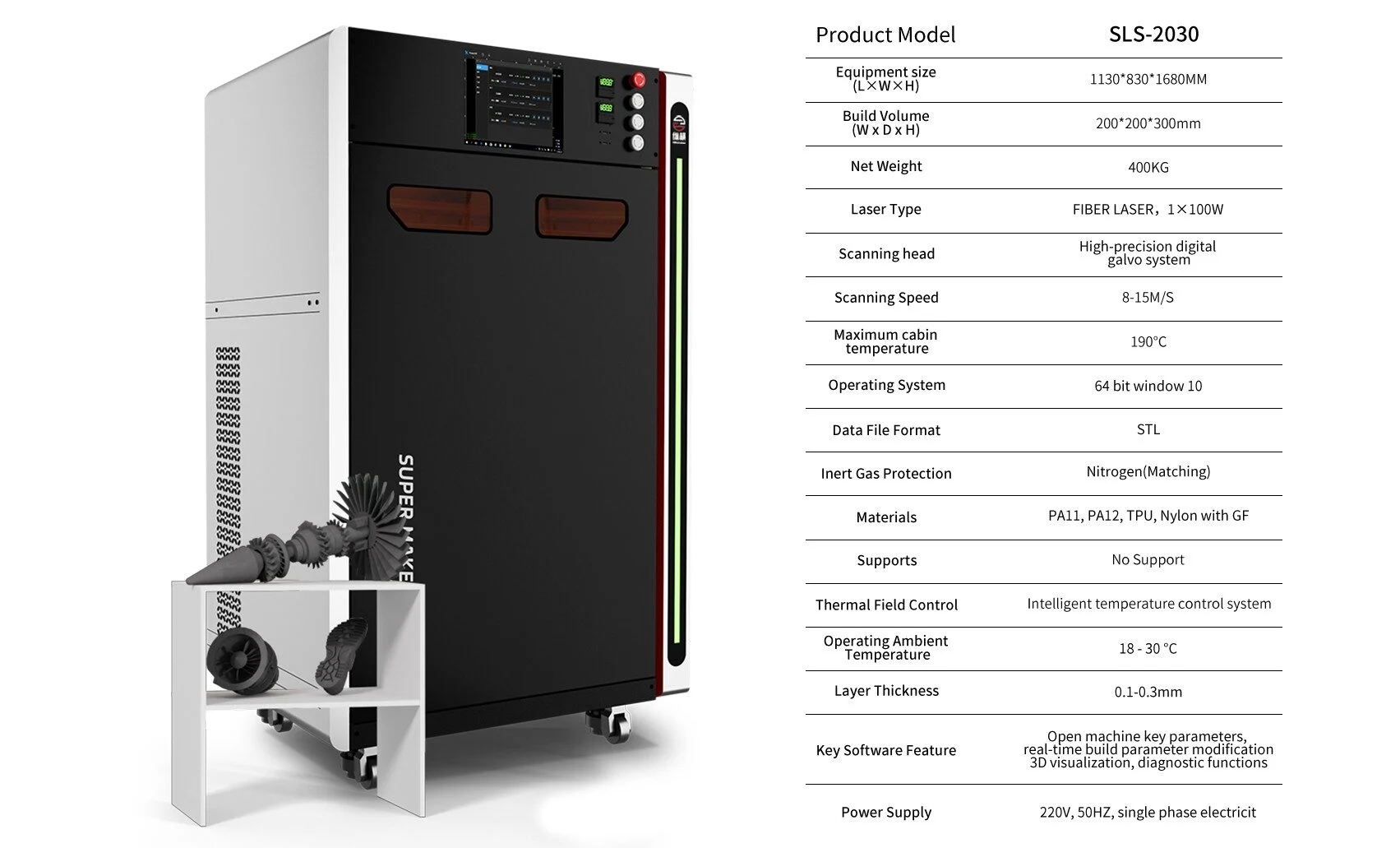 SLS2030 Printer Tech Parameter